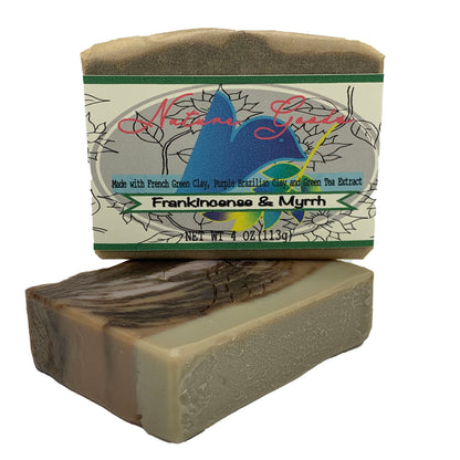 Frankincense and Myrrh Spa Bath Bar Soap - Green Tea Extract Collection