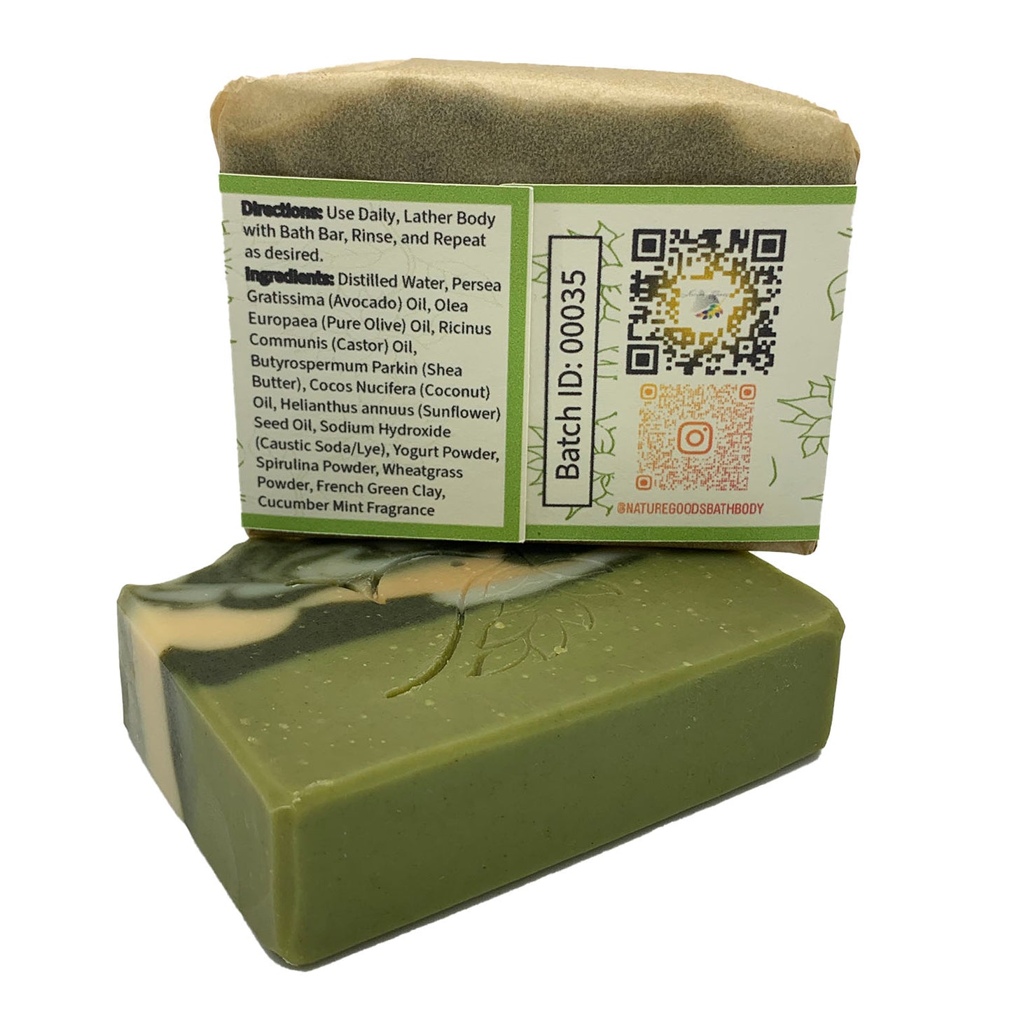 Cucumber Mint Spa Bath Bar - Avocado Oil Collection