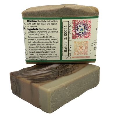 Frankincense and Myrrh Spa Bath Bar Soap - Green Tea Extract Collection