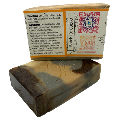 Cedarwood and Amber Spa Bath Bar Soap - Green Tea Extract Collection