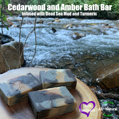 Cedarwood and Amber Spa Bath Bar Soap - Green Tea Extract Collection