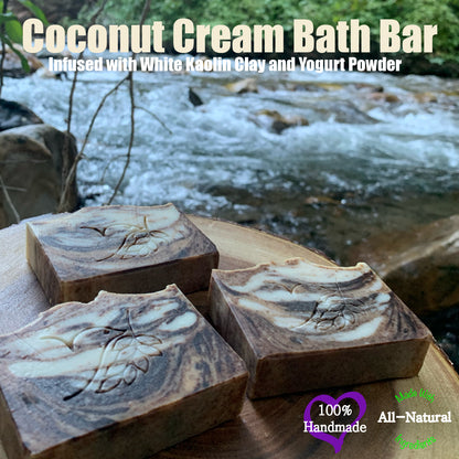 Coconut Cream Spa Bath Bar Soap - Green Tea Extract Collection