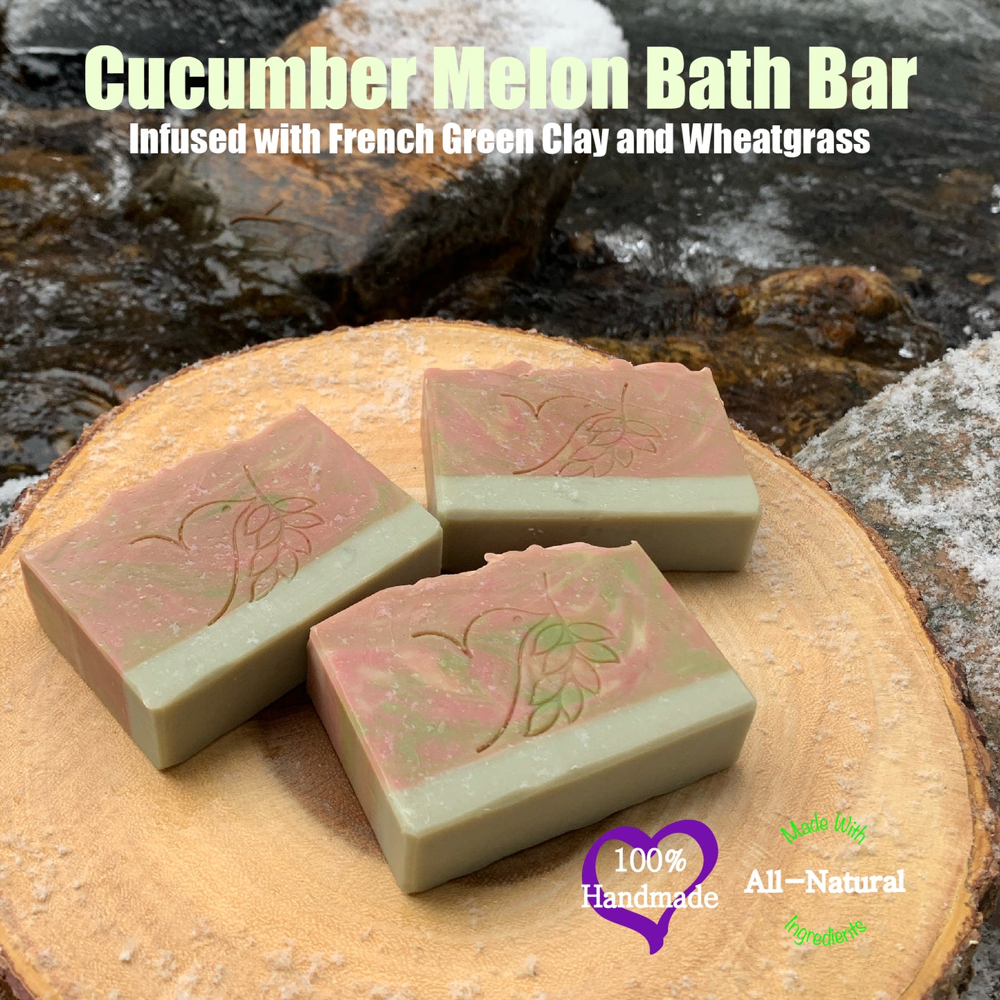 Cucumber Melon Spa Bath Bar Soap - Avocado Oil Collection