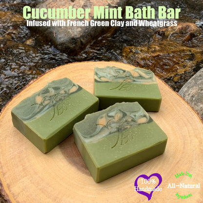 Cucumber Mint Spa Bath Bar - Avocado Oil Collection