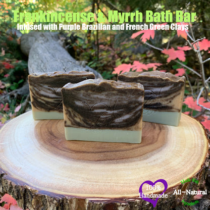 Frankincense and Myrrh Spa Bath Bar Soap - Green Tea Extract Collection