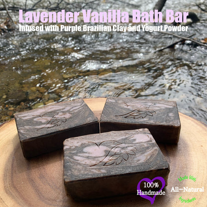 Lavender Vanilla Spa Bath Bar Soap - Green Tea Extract Collection