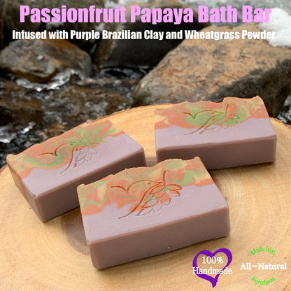 Passionfruit Papaya Spa Bath Bar Soap - Avocado Oil Collection