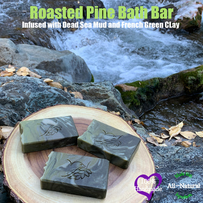 Roasted Pine Spa Bath Bar Soap - Green Tea Extract Collection