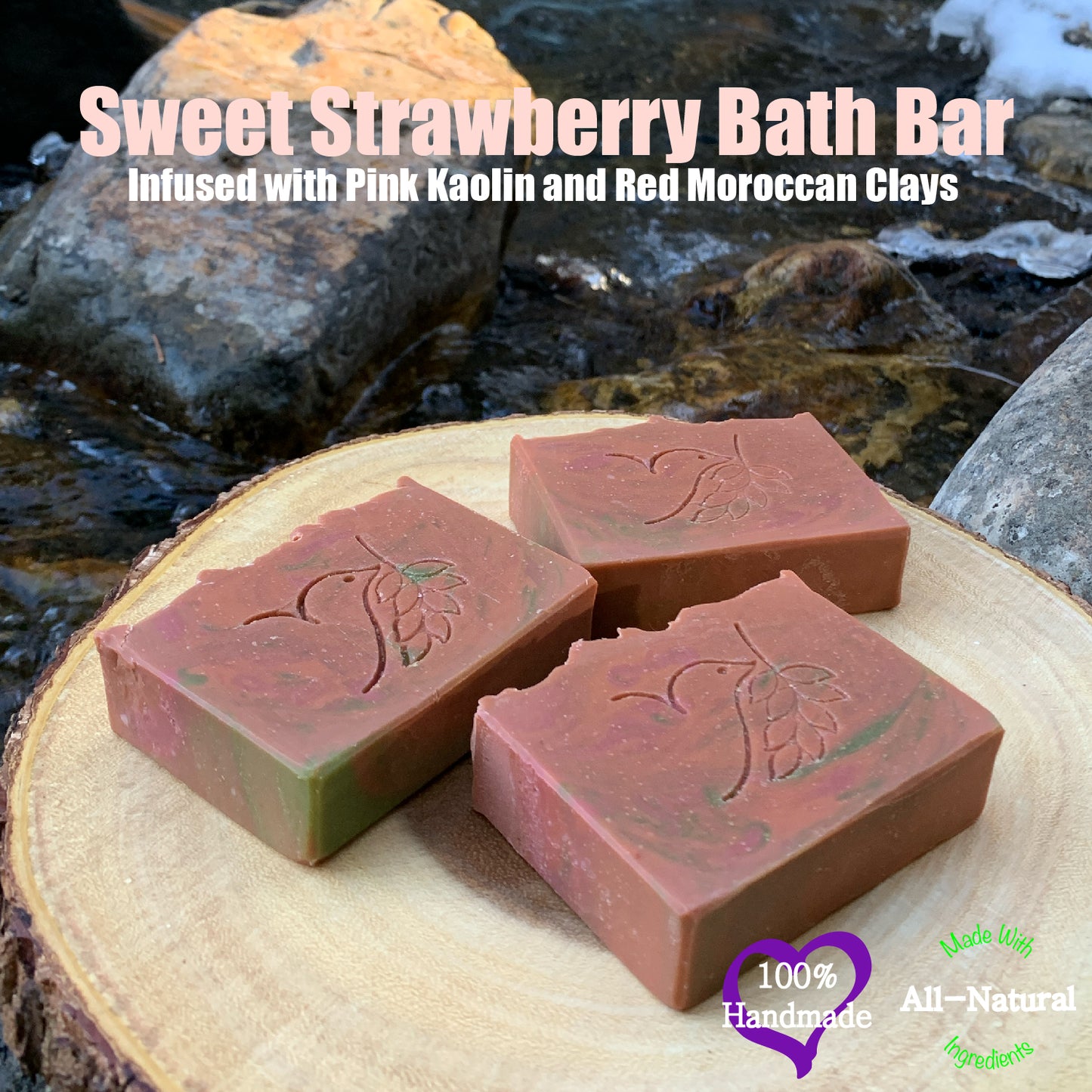 Sweet Strawberry Spa Bath Bar - Avocado Oil Collection