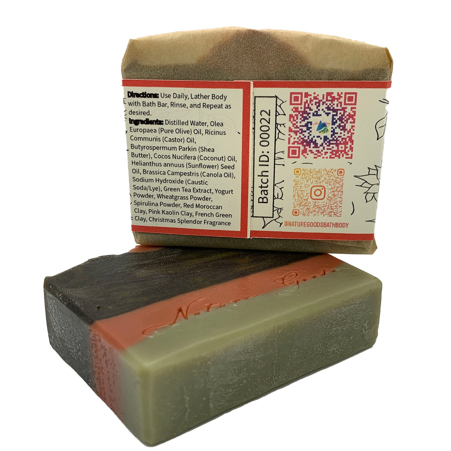 Christmas Splendor Spa Bath Bar Soap - Green Tea Extract Collection