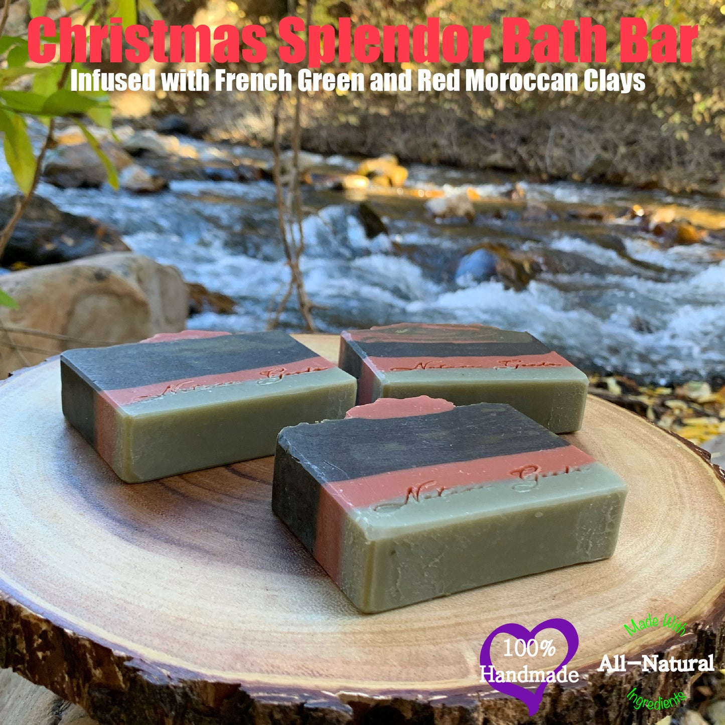 Christmas Splendor Spa Bath Bar Soap - Green Tea Extract Collection