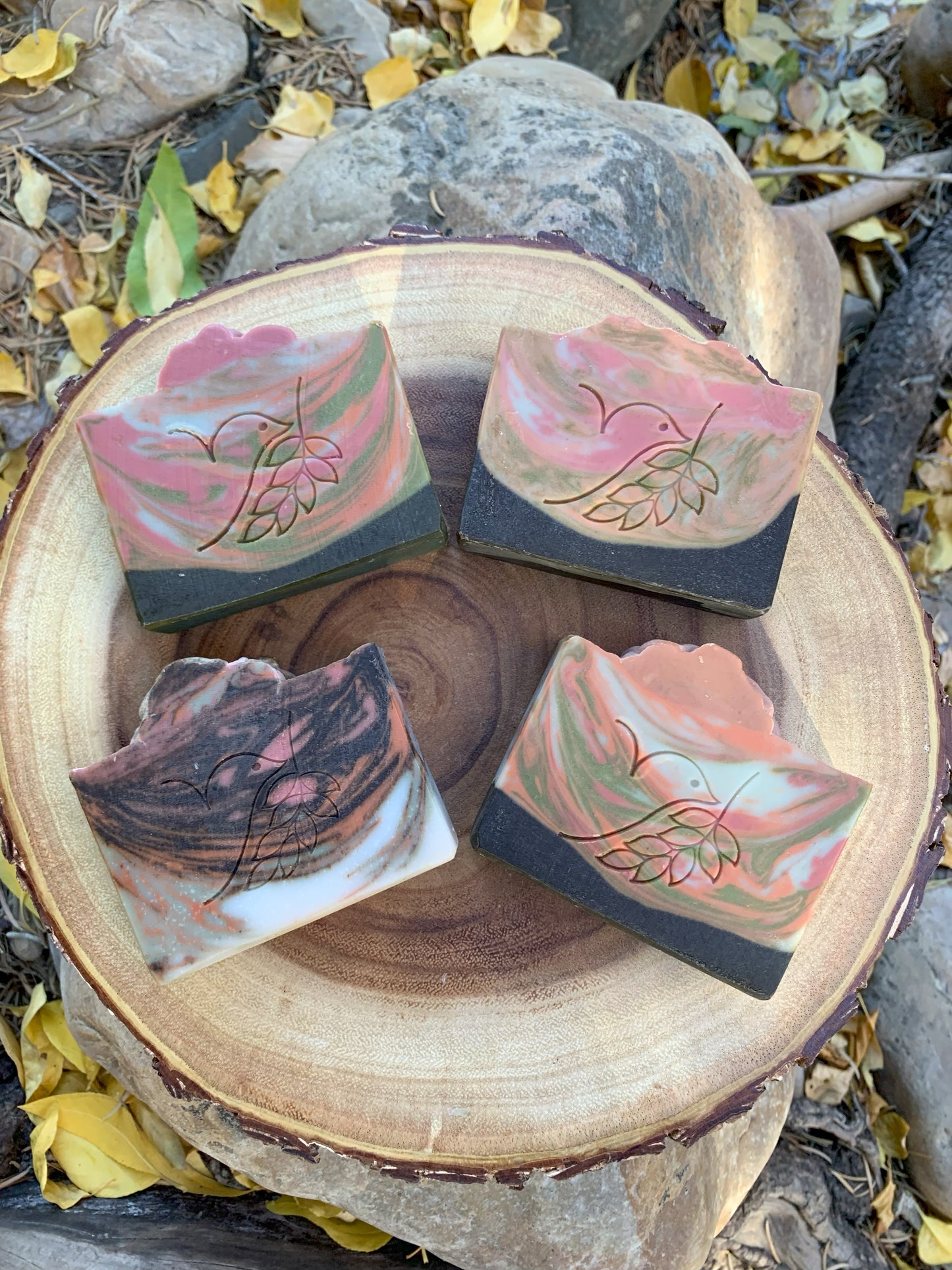 Peppermint Swirl Spa Bath Bar Soap - Green Tea Extract Collection