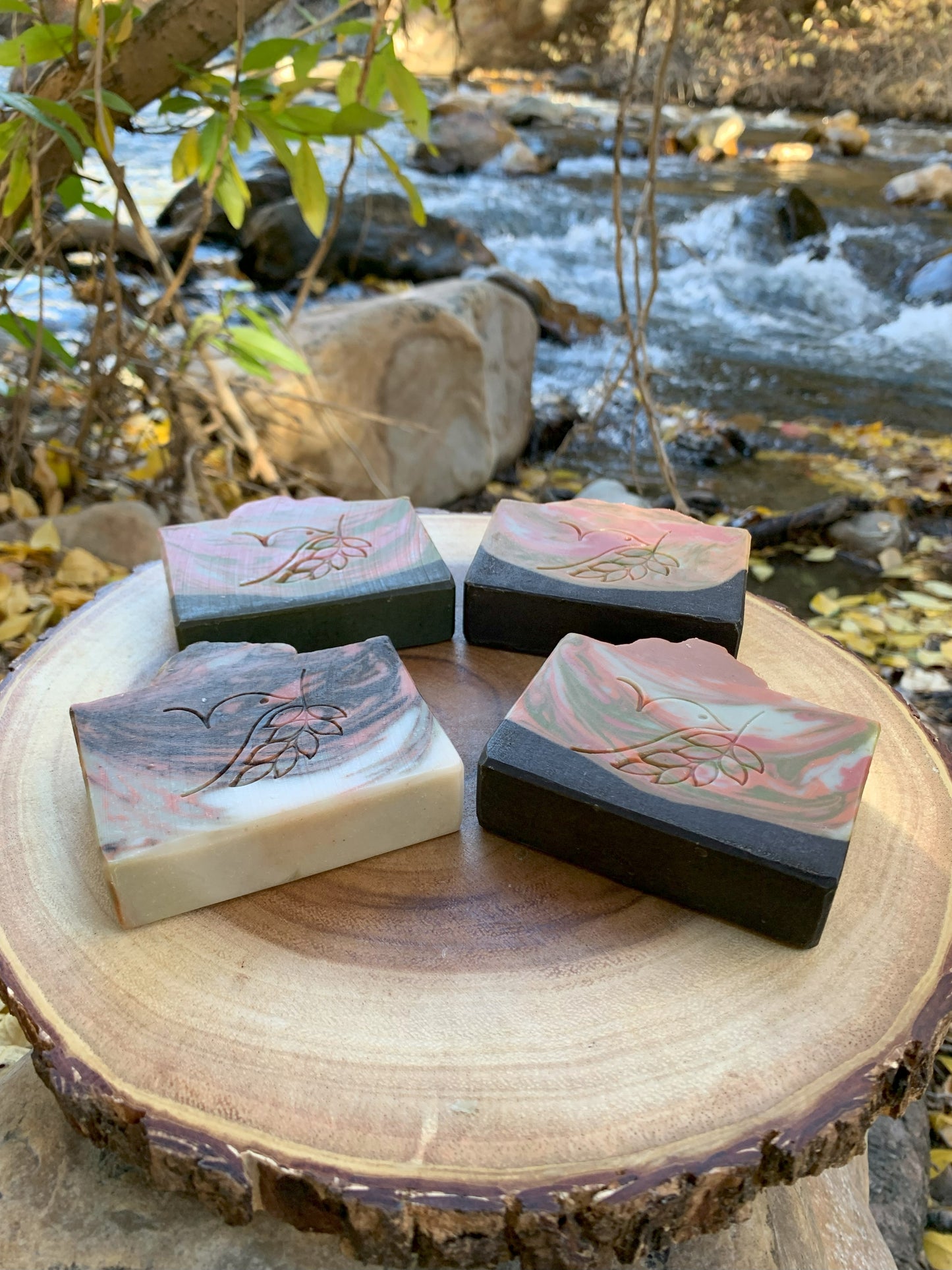 Peppermint Swirl Spa Bath Bar Soap - Green Tea Extract Collection