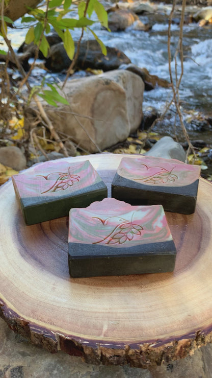 Peppermint Swirl Spa Bath Bar Soap - Green Tea Extract Collection